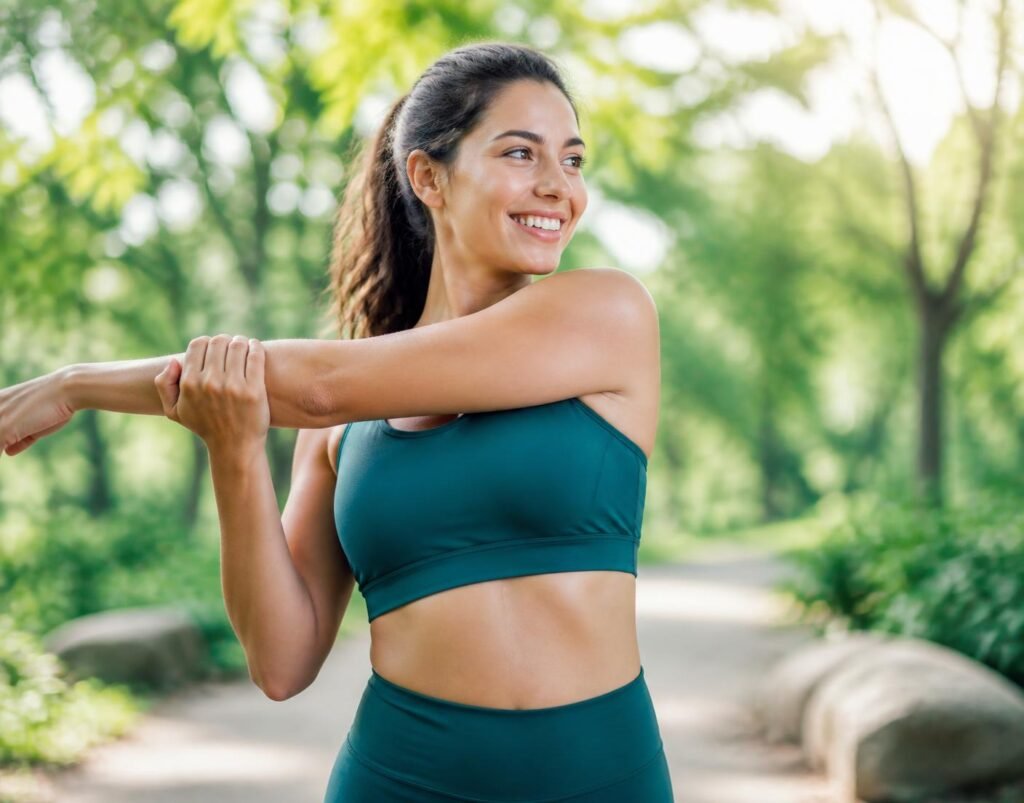 Woman exercising for fitness and weight loss